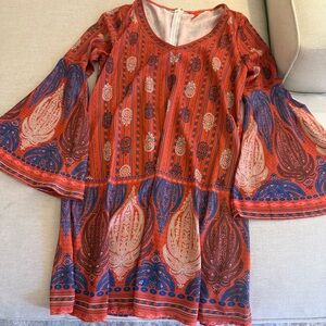 Chelsea & Violet Bohemian Tunic Bell sleeve Dress size small